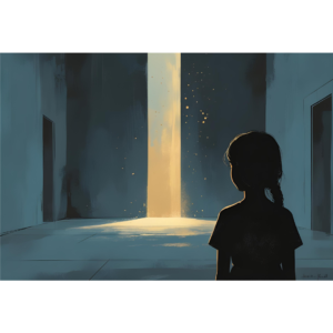 భారతదేశంలో ఒక యువతిపై తల్లి నష్టం యొక్క మానసిక మరియు భావోద్వేగ పరిణామాలను చూపే ఒక ప్రతీకాత్మక చిత్రం.