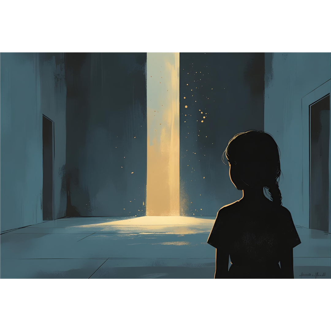 భారతదేశంలో ఒక యువతిపై తల్లి నష్టం యొక్క మానసిక మరియు భావోద్వేగ పరిణామాలను చూపే ఒక ప్రతీకాత్మక చిత్రం.